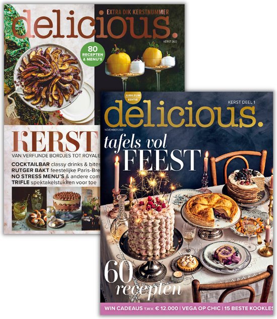 Tijdschriftenpakket delicious. Kerst de lekkerste recepten voor de