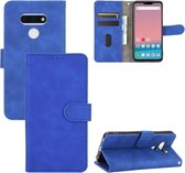 Voor LG Style 3 Effen Kleur Huidgevoel Magnetische Gesp Horizontale Flip Kalfsstructuur PU Lederen Case met Houder & Kaartsleuven & Portemonnee (Blauw)