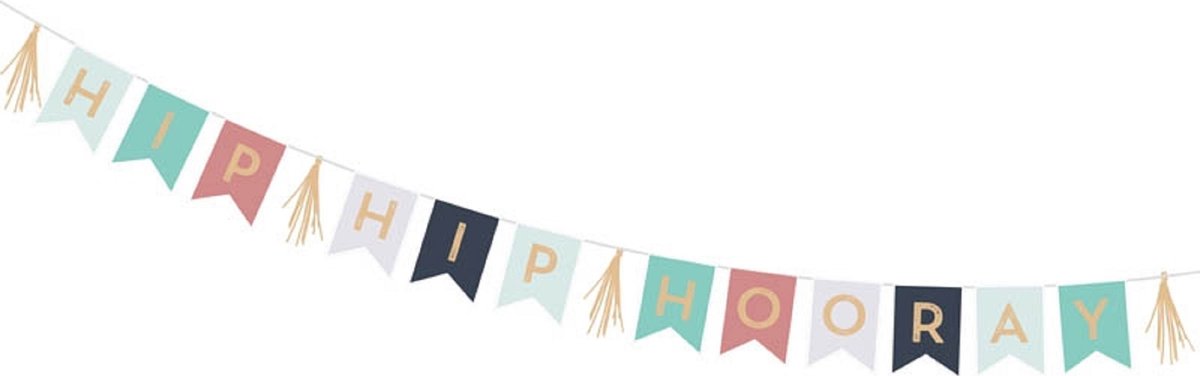 Artebene - papieren guirlande - Hip Hip Hooray
