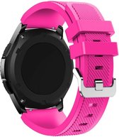 Strap-it Smartwatch bandje - siliconen bandje geschikt voor Huawei Watch GT 2 42mm / GT 3 42mm / GT 3 Pro 43mm - Amazfit GTS 1-2-3-4 - Mini / Bip / GTR 42mm - knalroze