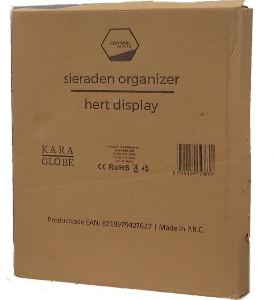 Confibel Sieraden Organizer - Hert Display - Organizer voor Sieraden/Armbanden/Ringen/Kettingen - 20x15x22CM