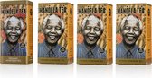 Mandela Tea - Honeybush bio - Coffret cadeau - 1 boîte à thé et 3 boîtes - 80 sachets au total - Super beau cadeau pour les amateurs de thé