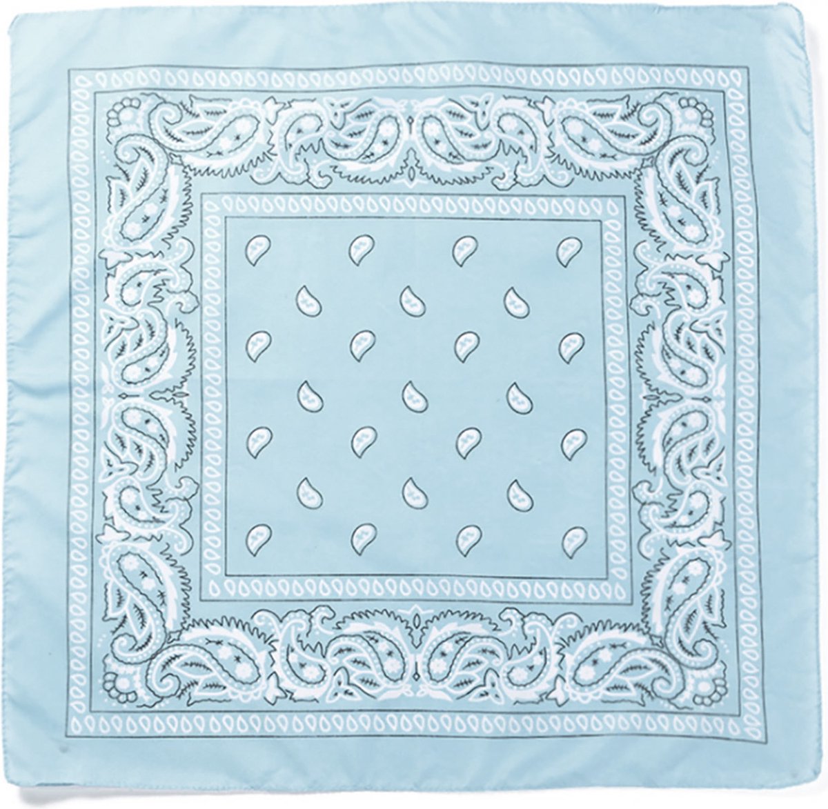 CHPN - Boerenzakdoek - Shawl - Blauwe shawl - Sjaaltje - Sjaal - Bandana - Lichtblauw - Boeren zakdoek - Zakdoek - Unisex