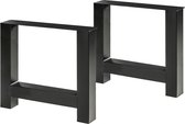 Stalen Tafelpoten H SET (2X)  - Zwart Koker 10 - Metalen Tafel Onderstel + 3 jaar garantie