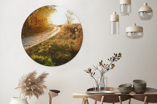 WallCircle - Cercle mural ⌀ 120 - Chemin - Nature - Arbre - Tableaux ronds salon - Tableau mural rond - Décoration murale cercle - Décoration de chambre intérieur - Décoration murale cercle mural - Accessoires de maison XXL