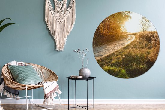WallCircle - Cercle mural ⌀ 120 - Chemin - Nature - Arbre - Tableaux ronds salon - Tableau mural rond - Décoration murale cercle - Décoration de chambre intérieur - Décoration murale cercle mural - Accessoires de maison XXL