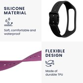kwmobile 2x armband geschikt voor Samsung Galaxy Fit 2 - Bandjes voor fitnesstracker in zwart / pastel lila