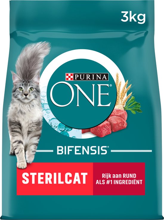 Purina ONE Sterilized Cat - Bœuf/Blé - Aliments pour chats - 3 kg