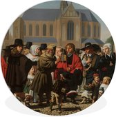 Diogène recherche une personne - Peinture de Caesar van Everdingen Plaque murale en plastique