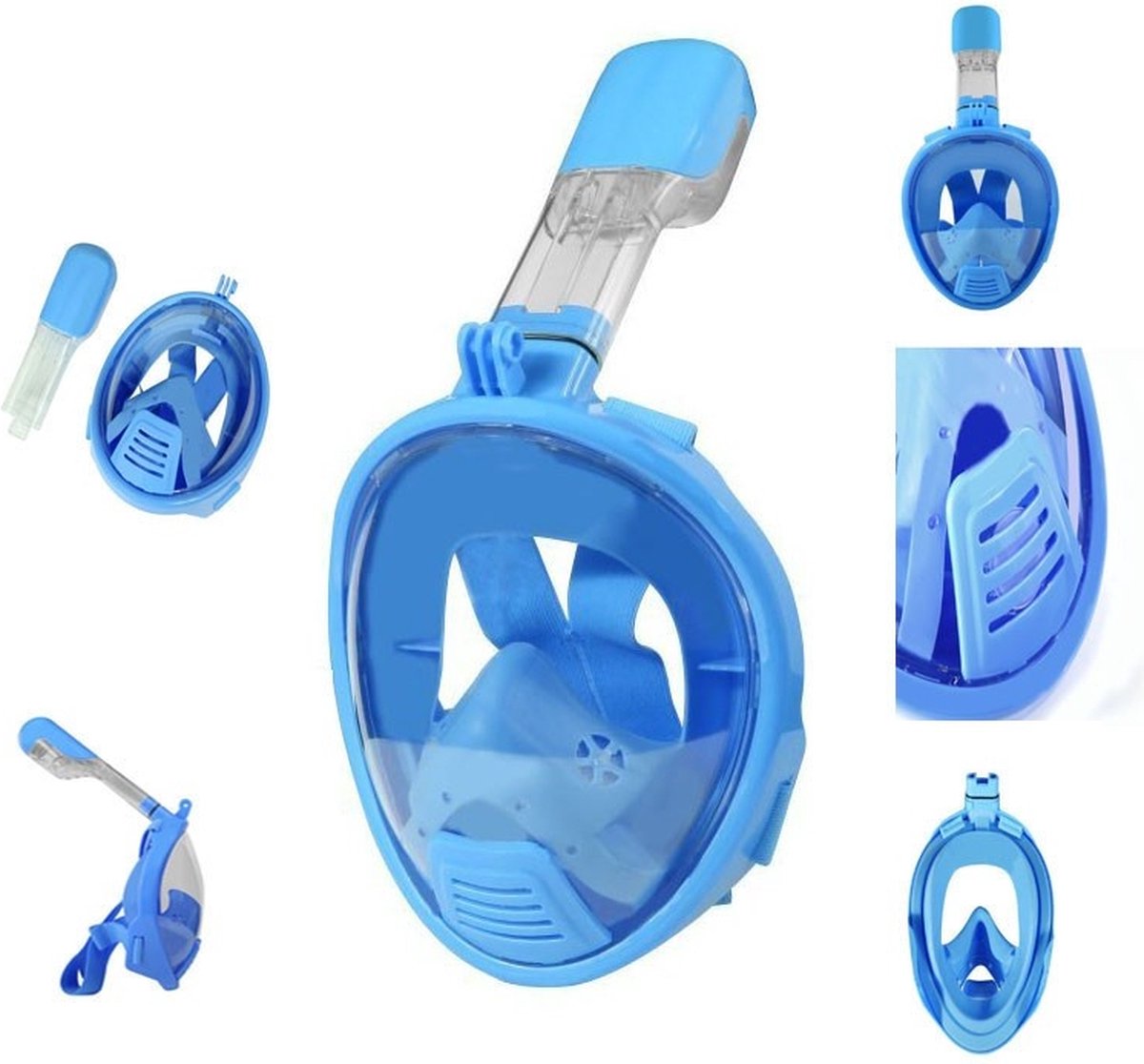 Atlantis Full Face Mask 2.0 - Snorkelmasker - Kinderen - Blauw - XS |  bol.com