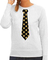 Bellatio Decorations thema verkleed sweater / trui sterretjes stropdas - dames XXL