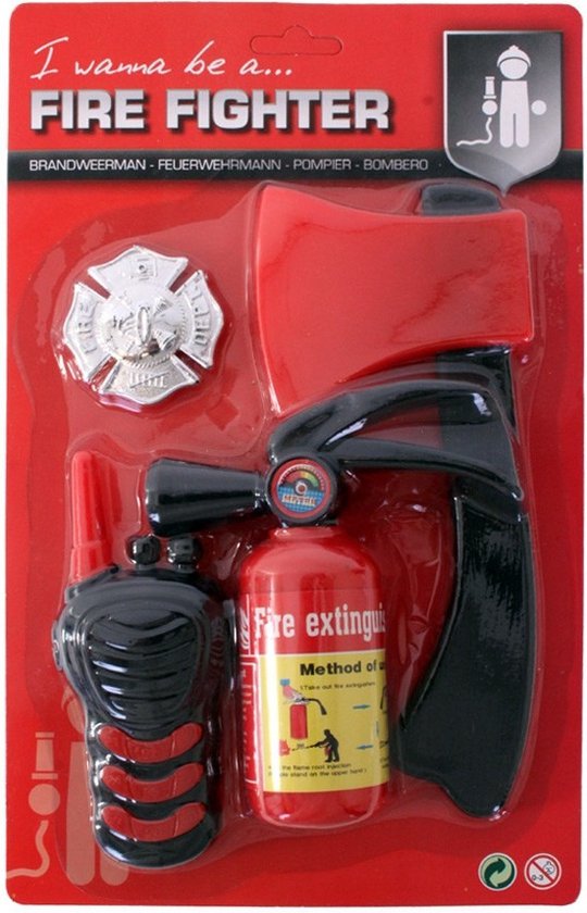 JohnToy Brandweer speelgoed set - 4-delig