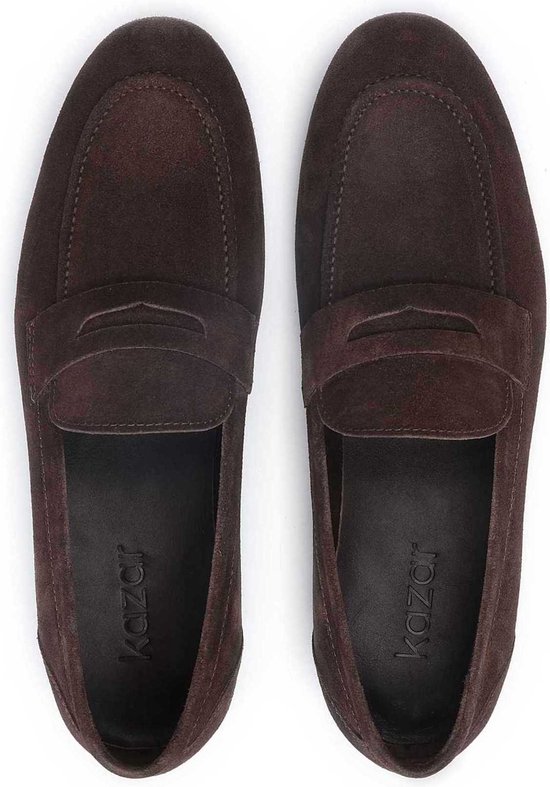 Jamron Heren Suède Lederen Penny Loafers Comfort Rijden Schoenen Mocassin Slippers Bruinen 2088 EU44.5 Jamron Heren Suède Lederen Penny Loafers Comfort Rijden Schoenen Mocassin Slippers Bruinen 2088 EU44.5
