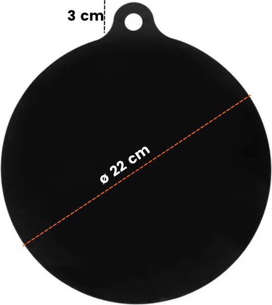 Inductie Beschermer - Pannenonderzetter - Set van 4 - 22CM - Bestendig tot 240 ºC - Siliconen - Zwart