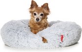 Bol.com Snoozle Donut Hondenmand - Zacht en Luxe Hondenkussen - Wasbaar - Fluffy - Hondenmanden - 50cm - Lichtgrijs aanbieding