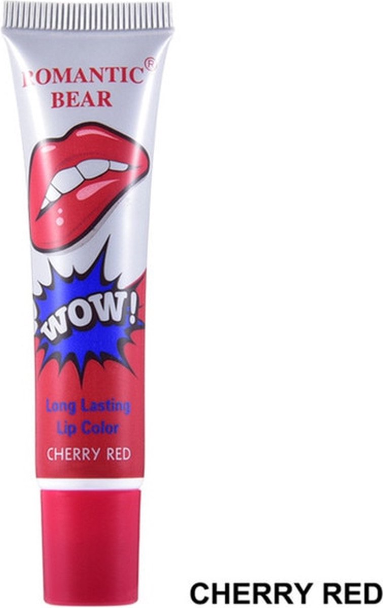 New Romantic Bear Peel Off Liquid Lipstick Waterproof - Langdurig Lipgloss - CHERRY RED
