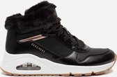 Skechers Uno - Cozy On Air Meisjes Sneakers - Black/Rose Gold - Maat 36