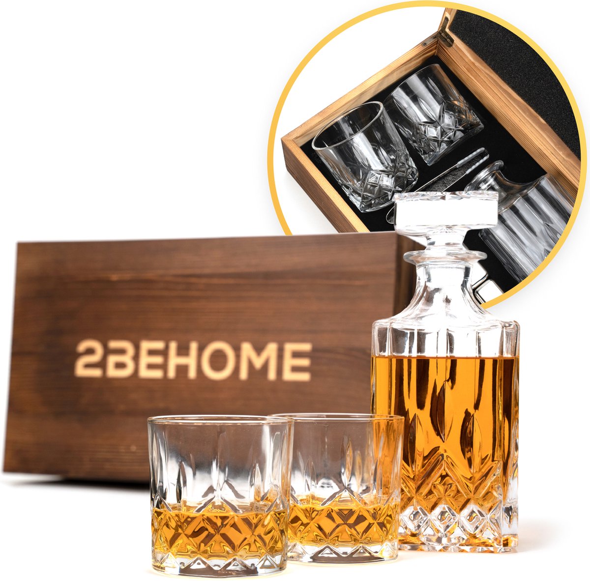 Whiskey Karaf Set met 4 glazen | Daily Style Whiskey Karaf Set met 4 glazen | Daily Style