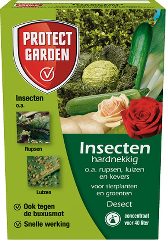 Protect Garden Desect Concentraat - 20 ml - Insectenspray tegen o.a. Luizen, Rupsen, Kevers en Buxusmot - Protect Garden