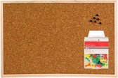 Prikbord 58 x 39 cm met 40 gekleurde punt punaises - Kantoor/thuis