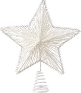 Visière étoile blanche en fer 25 cm - Décorations pour sapin de Noël blanc