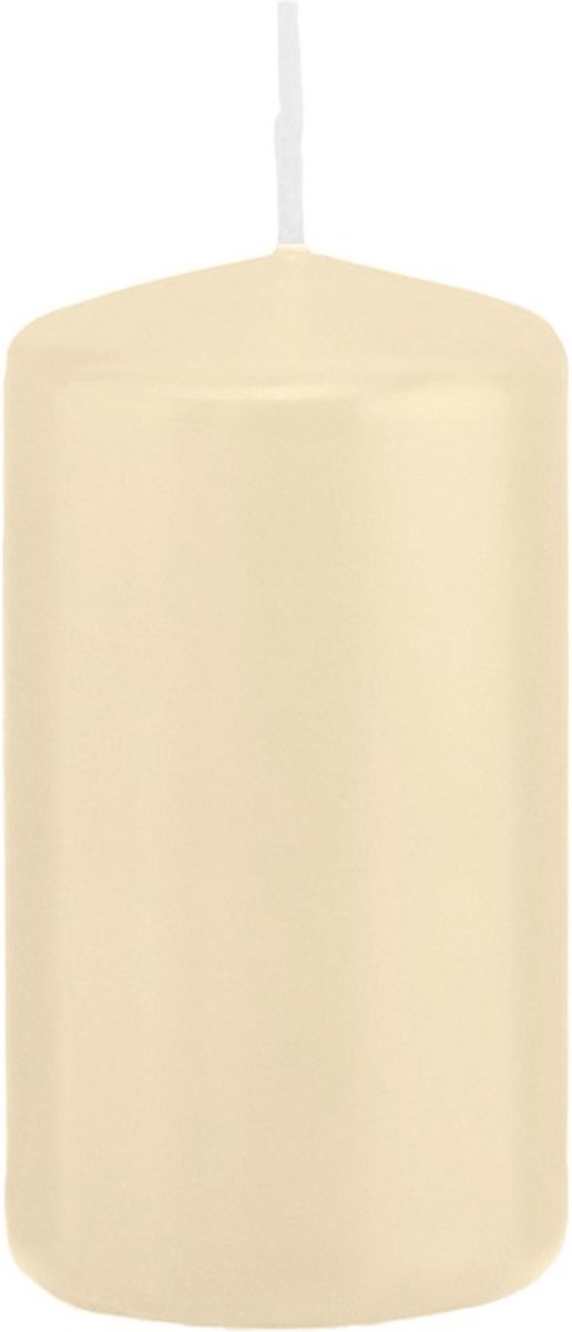 Kaars - cremewit - 6 x 12 cm - 40 branduren - geurloos - stompkaars