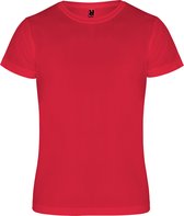 Rood kinder unisex sportshirt korte mouwen Camimera merk Roly 16 jaar 164-176