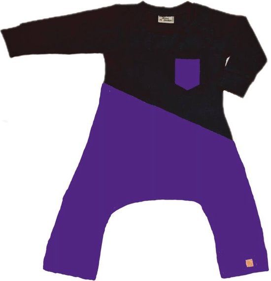 Spread/ Pavlik/ Plâtre onesie noir avec violet