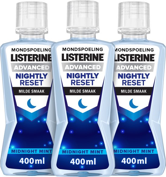 LISTERINE Nightly Reset Milde Smaak, mondspoeling met RAPIDFUSHION technologie voor...