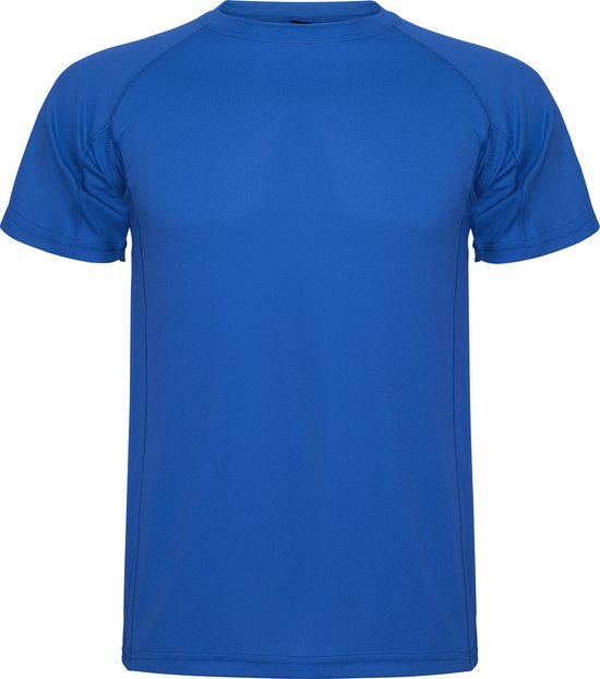 Kobalt Blauw unisex sportshirt korte mouwen MonteCarlo merk Roly maat XL