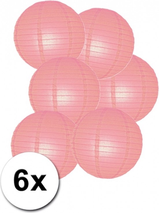 Paquet de lanterne abordable rose 6x