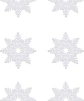 2x Guirlandes / guirlandes suspendues en mousse Witte avec flocons de neige 180 x 15 cm - Décoration neige / décoration neige