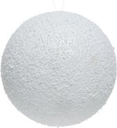 Neige artificielle 1x grosses boules de neige blanches 14 cm - Décoration neige / décoration neige