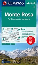 KOMPASS Wanderkarte 88 Monte Rosa, Valle Anzasca, Valsesia 1