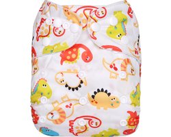 Duurzame luiers - Wasbare luier met inlegger - Herbruikbare luier - Pocket luier- 3-15 kilo - Baby dino's