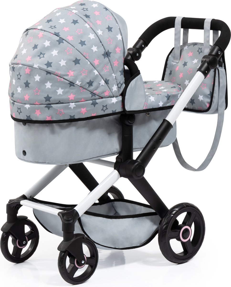 Bayer Design 17023AA Combi Poppenwagen Xeo, tas, bordeaux, roze
