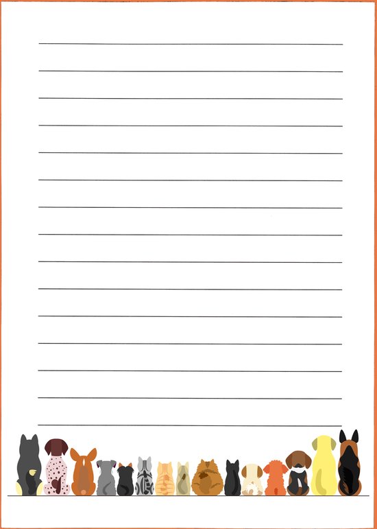 papeterie et enveloppes Chien et chat A5