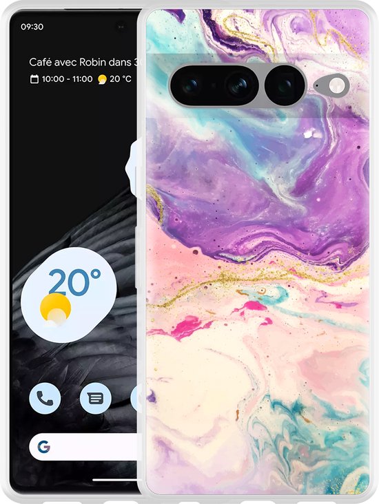 Foto: Hoesje geschikt voor google pixel 7 pro dromerige kleuren