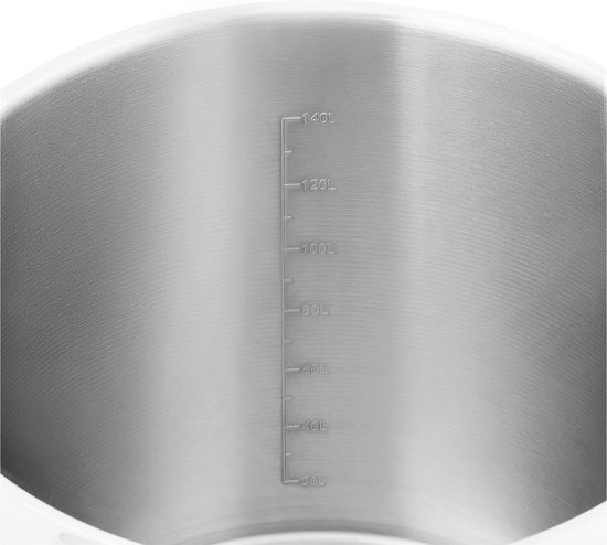 Royal Swiss® Soeppan Inductie - 28 Cm / 10L - Braadpan Met Afneembare Handvatten Geschikt Voor Alle Warmtebronnen Beige