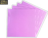 Set van 4 bouwplaten / grondplaten 32x32 noppen, 25cm x 25cm | Keuze uit 15 kleuren | Roze | Geschikt voor LEGO | SmallBricks