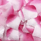 Decarro Luxe roze/wit rozenblaadjes 150 stuks Valentijnsdag - Valentijn decoratie / Bruiloft versiering