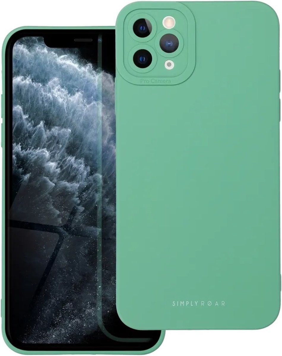 Roar Luna Camera Pro Siliconen Back Cover hoesje iPhone 11 Pro Max - Groen