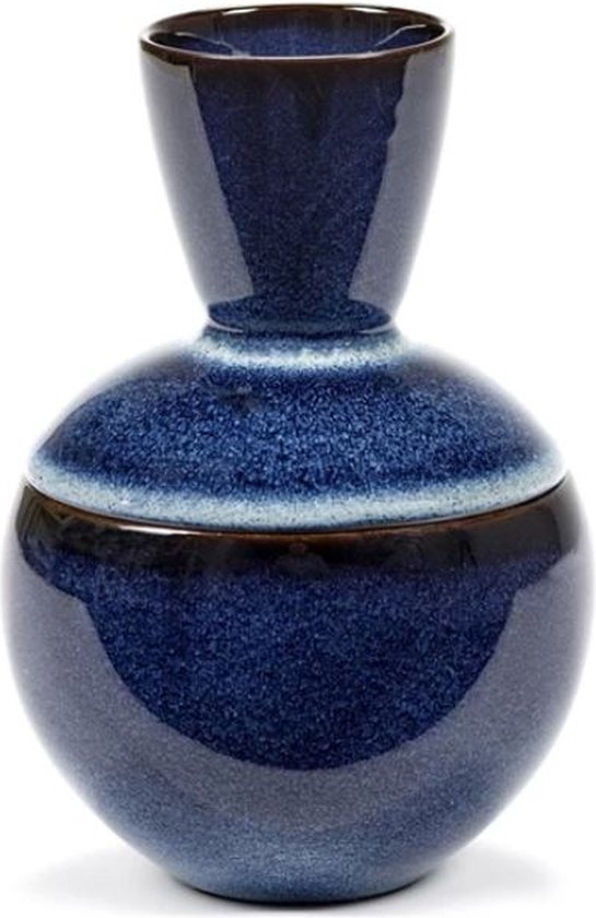 Serax Pascale Naessens Pure potje met deksel D12cm H14cm donkerblauw