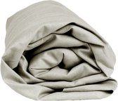 Sleepnight hoeslaken topper - Flanel - (hoekhoogte 15 cm ) gris - 140 x 200 cm - 2-persoons - Geschikt voor Topper - 957662-B 140 x L 200 cm