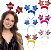 Boland - Tiara Star 'Happy Birthday' - Één maat - Volwassenen - Vrouwen