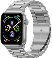 Bandje Geschikt voor Apple Watch 1-8 / SE (38/40/41 mm) Bandje Metaal Horloge Band Schakels - Band Geschikt voor Apple Watch (38/40/41 mm) Bandje Shakels Metaal - Zilveren