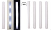 36x Foam stick LED licht wit -  White party festival thema feest party disco led verlichting fun
