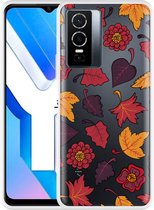 Vivo Y76 Hoesje Herfstbladeren - Designed by Cazy