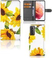 Hoesje geschikt voor Samsung Galaxy S21 Zonnebloemen