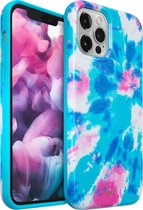 Laut Huex Tie Dye hoesje voor iPhone 12 en iPhone 12 Pro - blauw